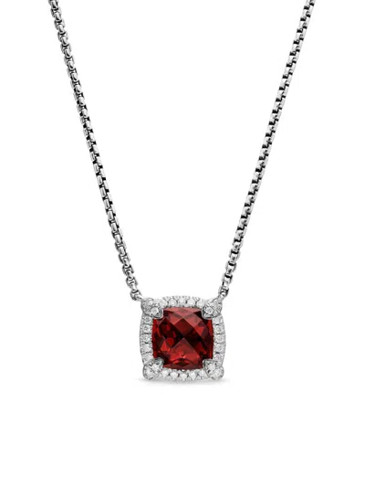 David Yurman Women's Petite Chatelaine Pavé Bezel Pendant Necklace With Diamonds In Metallic