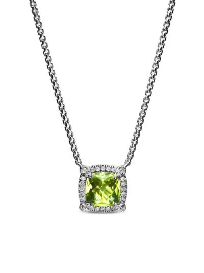 David Yurman Women's Petite Chatelaine Pavé Bezel Pendant Necklace With Diamonds In Metallic