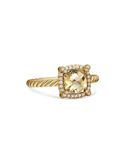 David Yurman Women's Petite Chatelaine Pavé Bezel Ring In 18k Yellow Gold With Diamonds