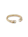 David Yurman Women's Petite Helena Ring In 18k Yellow Gold In Akoya White Pearl