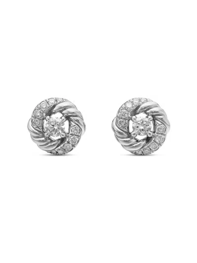David Yurman Women's Petite Infinity Stud Earrings In Sterling Silver In Purple