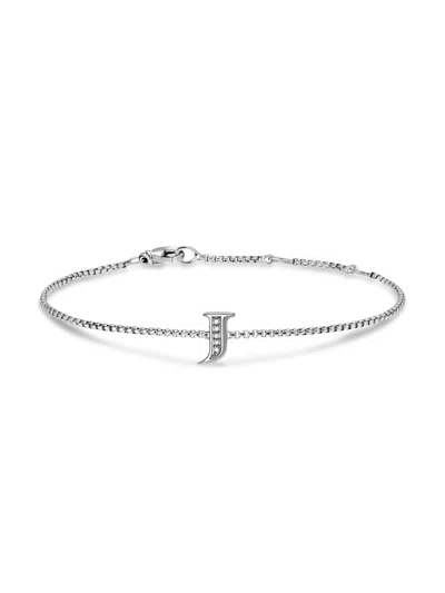 David Yurman Women's Petite Initial Chain Bracelet In Sterling Silver In Red