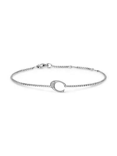 David Yurman Women's Petite Initial Chain Bracelet In Sterling Silver