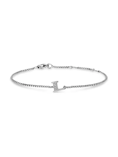 David Yurman Women's Petite Initial Chain Bracelet In Sterling Silver