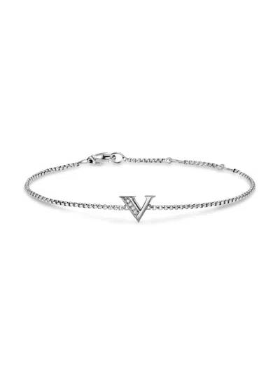 David Yurman Women's Petite Initial Chain Bracelet In Sterling Silver