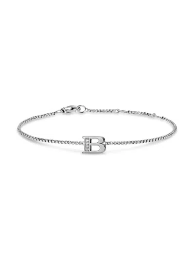 David Yurman Women's Petite Initial Chain Bracelet In Sterling Silver
