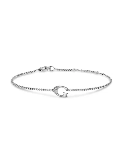 David Yurman Women's Petite Initial Chain Bracelet In Sterling Silver