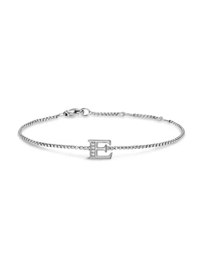 David Yurman Women's Petite Initial Chain Bracelet In Sterling Silver