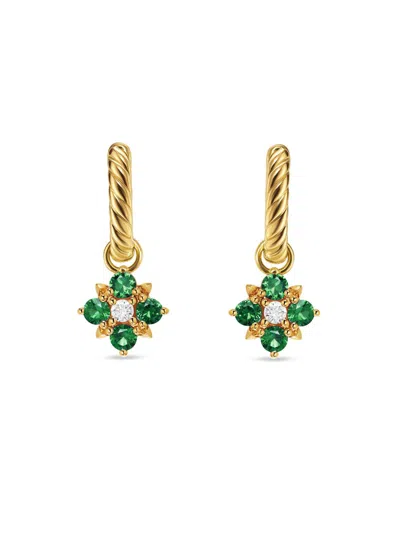 David Yurman Women's Petite Modern Renaissance Color Drop Earrings In 18k Yellow Gold