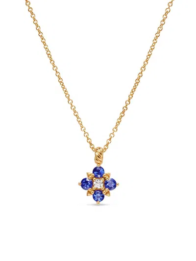 David Yurman Women's Petite Modern Renaissance Pendant Necklace In 18k Yellow Gold