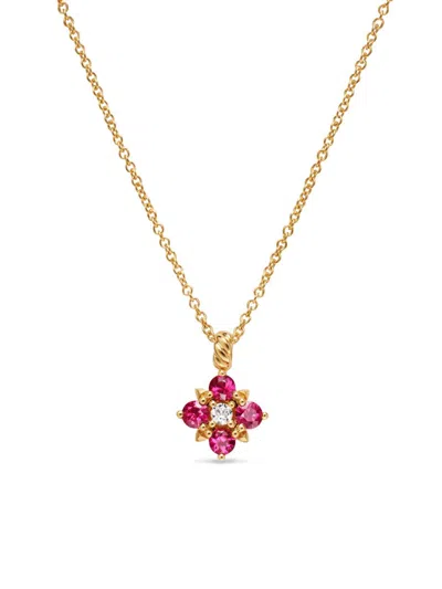David Yurman Women's Petite Modern Renaissance Pendant Necklace In 18k Yellow Gold