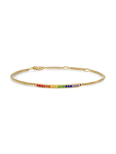 David Yurman Women's Petite Pavé Bar Bracelet In 18k Yellow Gold