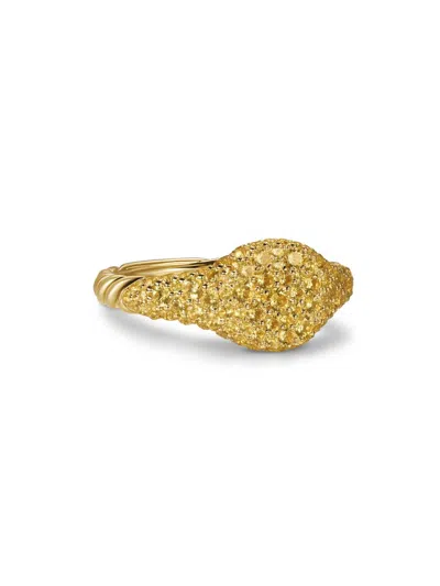 David Yurman Women's Petite Pavé Pinky Ring In 18k Yellow Gold