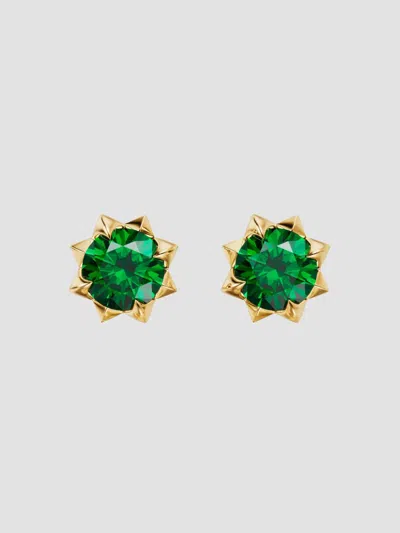 David Yurman Women's Petite Pave Stud Earrings In 18k Yellow Gold In Multi
