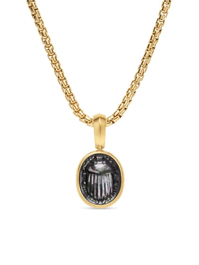 David Yurman Women's Petrvs Micro Scarab Amulet In 18k Yellow Gold