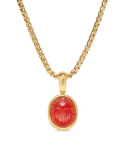 David Yurman Women's Petrvs Micro Scarab Amulet In 18k Yellow Gold