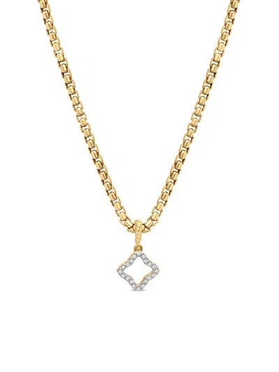 David Yurman Women's Quatrefoil Amulet In 18k Yellow Gold With Diamonds, 19.7mm