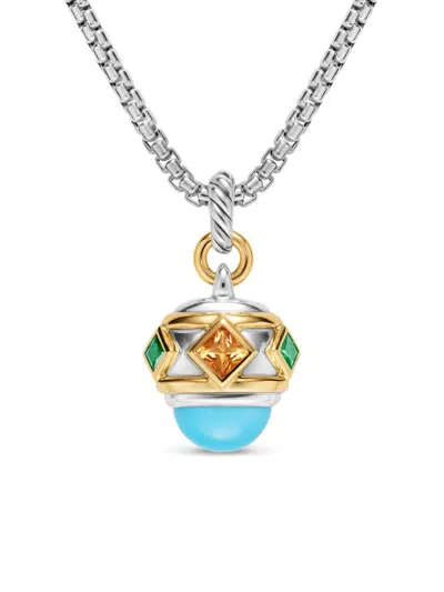 David Yurman Women's Renaissance Amulet In Sterling Silver In Blue