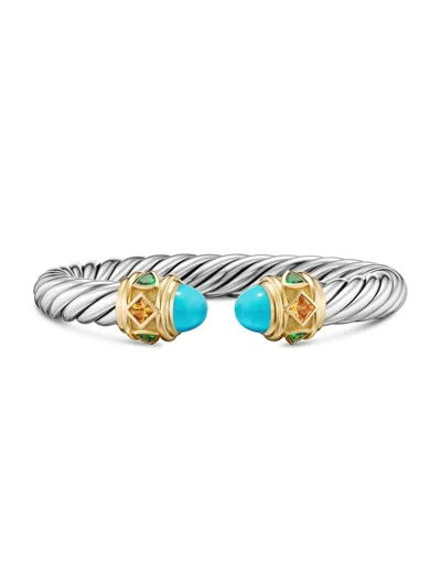 David Yurman Women's Renaissance Cable Flex Bracelet In Sterling Silver In Black