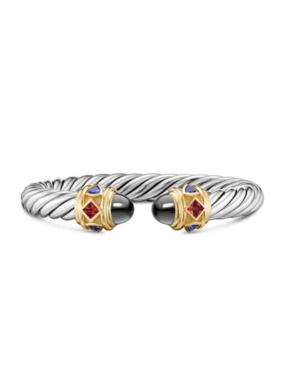 David Yurman Women's Renaissance Cable Flex Bracelet In Sterling Silver In Orange