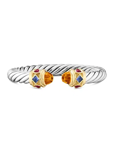 David Yurman Women's Renaissance Cable Flex Bracelet In Sterling Silver In Gray