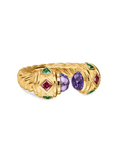 David Yurman Women's Renaissance Color Ring In 18k Yellow Gold