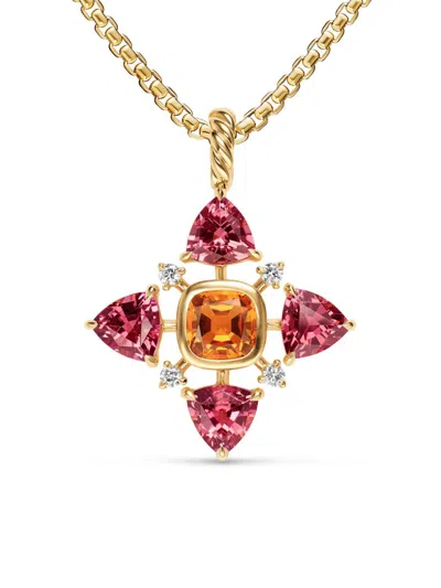 David Yurman Women's Renaissance Quad Pendant In 18k Yellow Gold In Multi