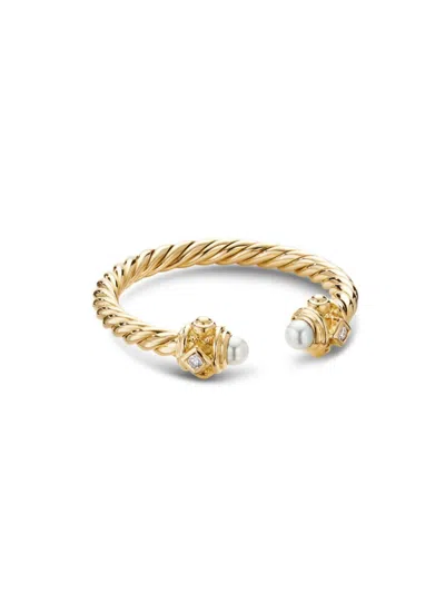 David Yurman Women's Renaissance Ring In 18k Yellow Gold In White Pearl