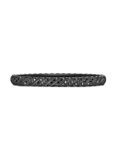 David Yurman Women's Sculpted Cable Bangle Bracelet In Black Titanium
