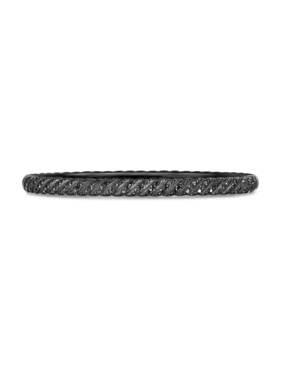 David Yurman Women's Sculpted Cable Bangle Bracelet In Black Titanium