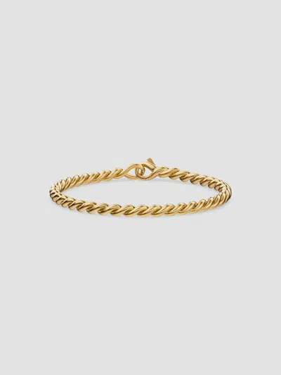 David Yurman Women's Sculpted Cable Chain Bracelet In 18k Yellow Gold, 3.7mm