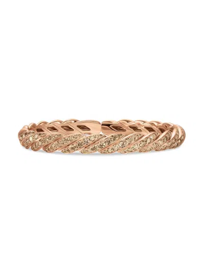 David Yurman Women's Sculpted Cable Flex Bracelet In 18k Rose Gold