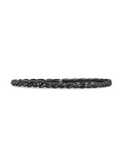 David Yurman Women's Sculpted Cable Flex Bracelet In 18k White Gold In Purple