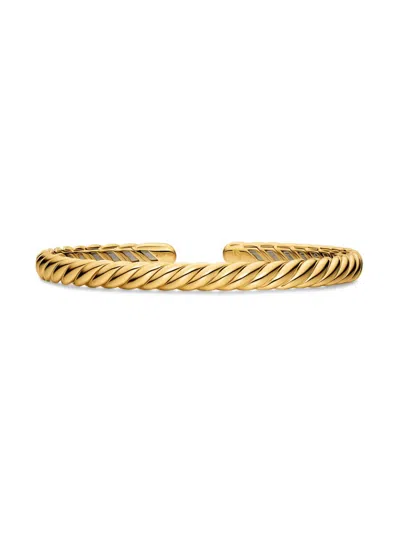 David Yurman Women's Sculpted Cable Flex Bracelet In 18k Yellow Gold, 5mm
