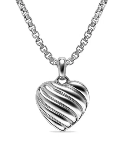 David Yurman Women's Sculpted Cable Heart Locket In Sterling Silver, 23mm In Gold
