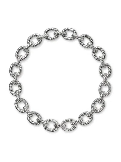 David Yurman Women's Sculpted Cable Oval Link Sterling Silver Necklace