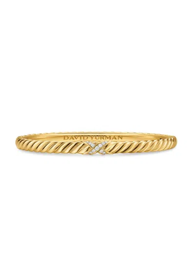 David Yurman Women's Sculpted Cable X Bracelet In 18k Yellow Gold
