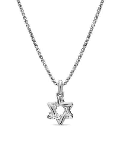 David Yurman Women's Star Of David Pendant Necklace In Sterling Silver, 9.6mm In Metallic