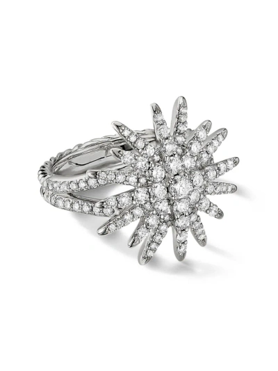 David Yurman Women's Starburst Ring In 18k White Gold With Full Pavé Diamonds