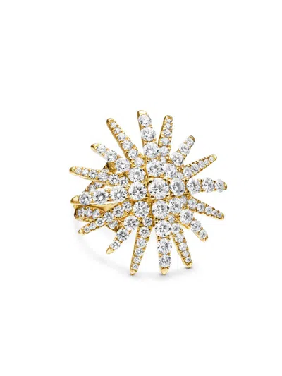 David Yurman Women's Starburst Ring In 18k Yellow Gold In Silver