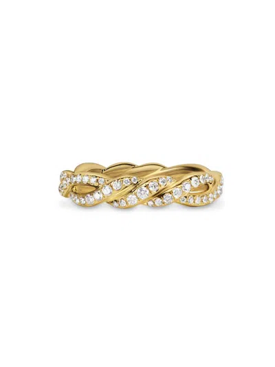 David Yurman Women's Wisteria Band Ring In 18k Yellow Gold