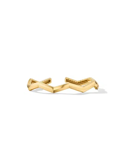 David Yurman Women's Zig Zag Stax Cuff Bracelet In 18k Yellow Gold, 5mm