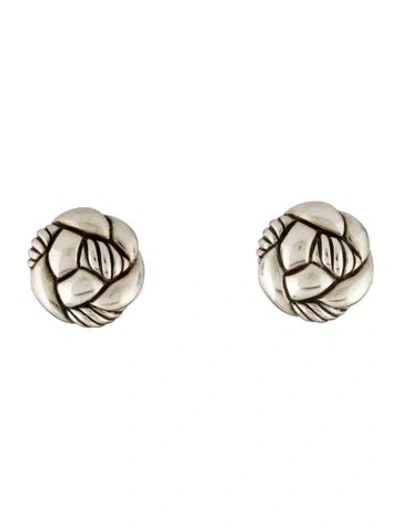 Pre-owned David Yurman Woven Cable Earclips In Multi