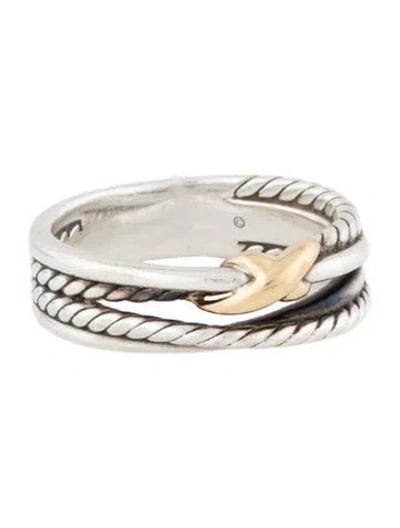 Pre-owned David Yurman X Crossover Band Ring In Multi