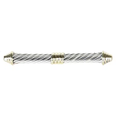 Pre-owned David Yurman Yellow Gold & Sterling Silver Cable Brooch