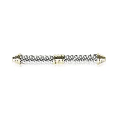 Pre-owned David Yurman Yellow Gold & Sterling Silver Cable Brooch