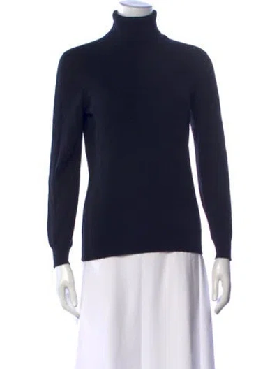 Pre-owned Davide Cenci Cashmere Turtleneck Sweater In Blue