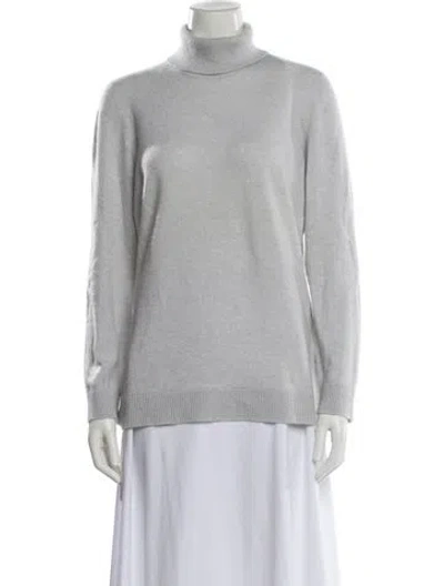 Pre-owned Davide Cenci Cashmere Turtleneck Sweater In Gray