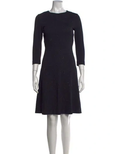 Pre-owned Davide Cenci Crew Neck Knee-length Dress In Black