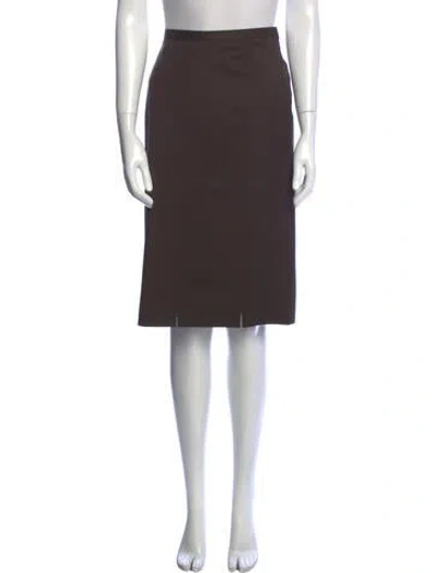 Pre-owned Davide Cenci Knee-length Skirt In Brown